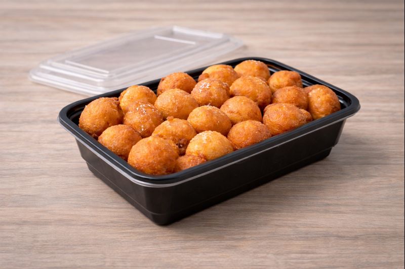 BOITE RECT PP 12OZ (340 ML) BLACK X50 ( 1 PQT DE 50 )