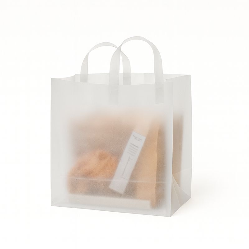 "SAC 26X20X26 ANSE PLATE  """"EFFET CALQUE"""" ( PQT X50 )"