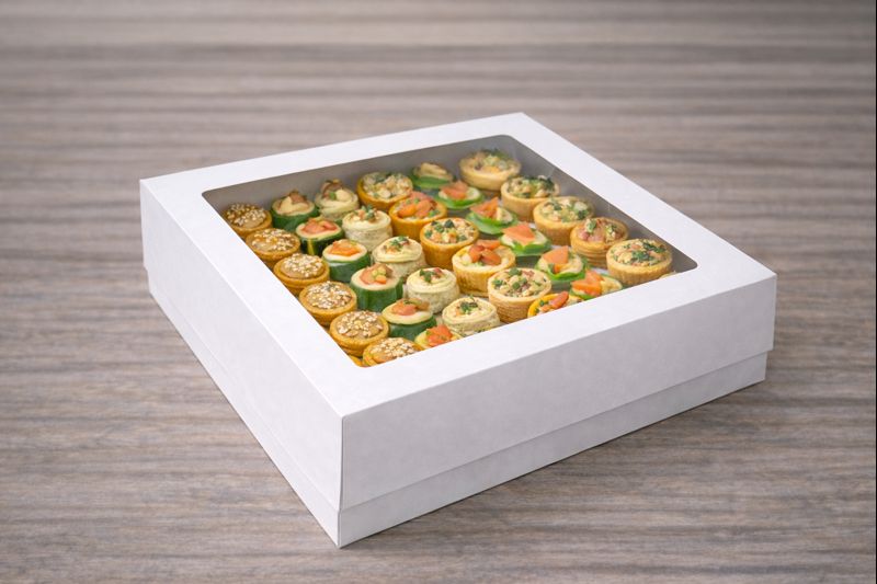 BOITE PATISSIERE 300G AV.F 29X29X8 PQT DE 25