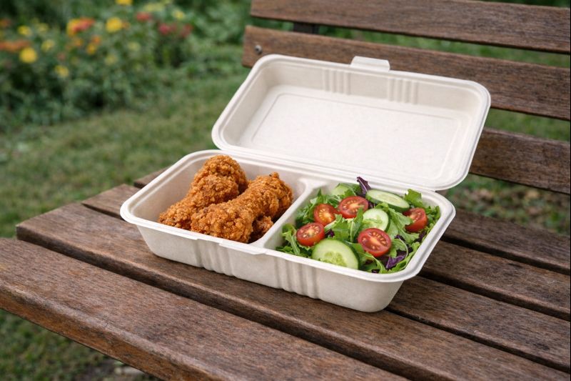 BAGASSE BARQ 780ML 2COMP X125 (1PQT DE 125)