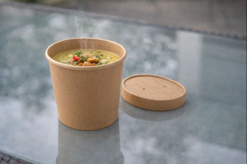 GOBELET BRUN 12OZ + COUV CT ( CT DE 500 )