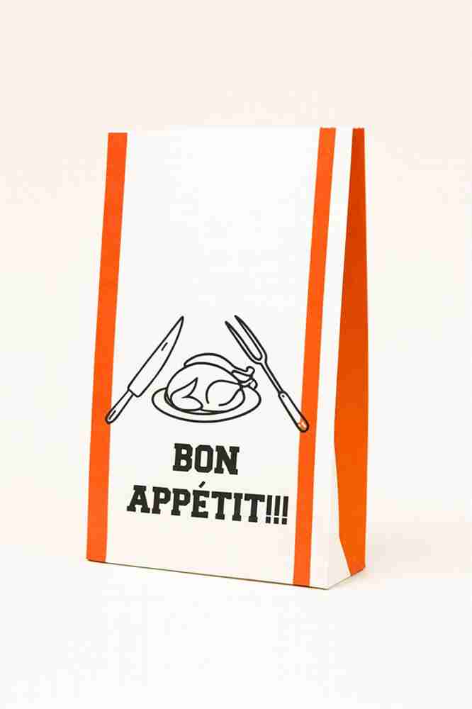 SAC SOUFFLET FRITURE BRUN 70G 18X6.5X35 ( CT DE 500 )