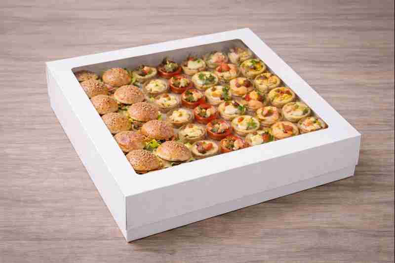 BOITE PATISSIERE 300G AV.F 32X32X8 PQT DE 25