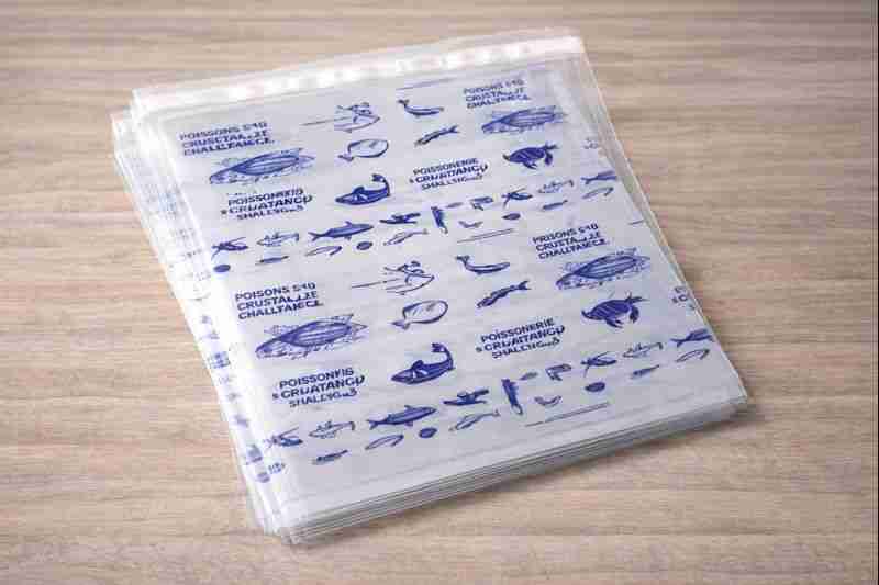 POCH. BI PE POISSONNERIE A FERMETURE ADHESIVE ( PQT DE 250 )