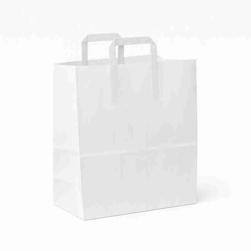 SAC KRAFT BLANC 75G - 22X10X29 ( CT DE 250 )