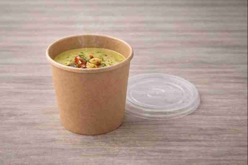 GOBELET BRUN 12OZ + COUV P ( CT DE 500 )