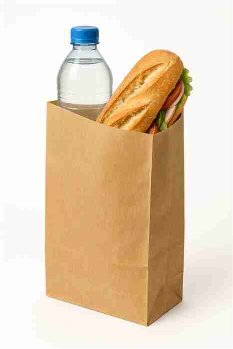 SAC SOUFFLET BRUN 29X40X8 ( CT DE 1000 )